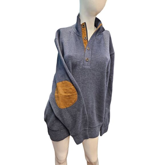 Clear Water Outfitters Sweatshirt Mens SZ Large Half Button Henley Pullover - Picture 1 of 10